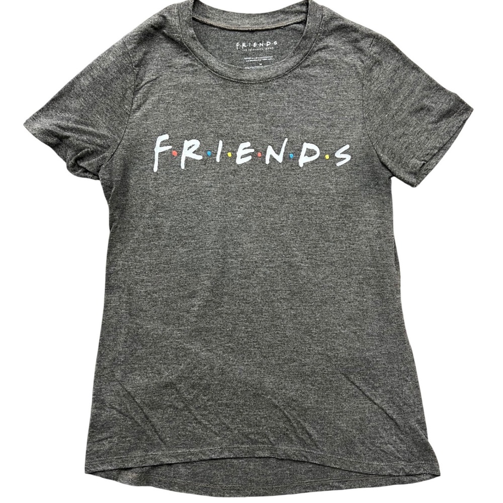 Friends Graphic T-Shirt Womens Medium Gray Short Sleeve 90s TV Show Central Park